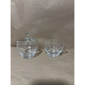 Princess House Heritage Creamer & Sugar w/Lid
